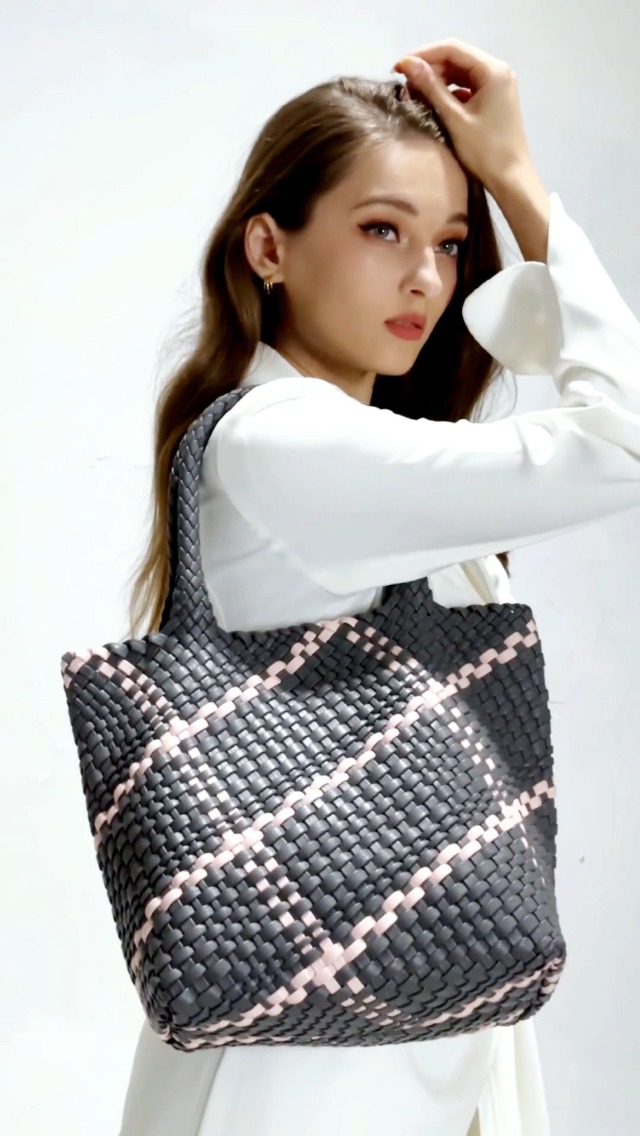 Amazon.com: ZOSIVEB Woven Bag for Women Vegan Leather Tote Bag